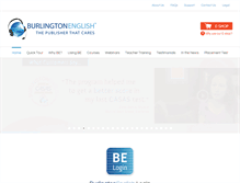 Tablet Screenshot of burlingtonenglish.com